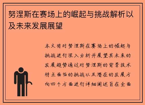 努涅斯在赛场上的崛起与挑战解析以及未来发展展望